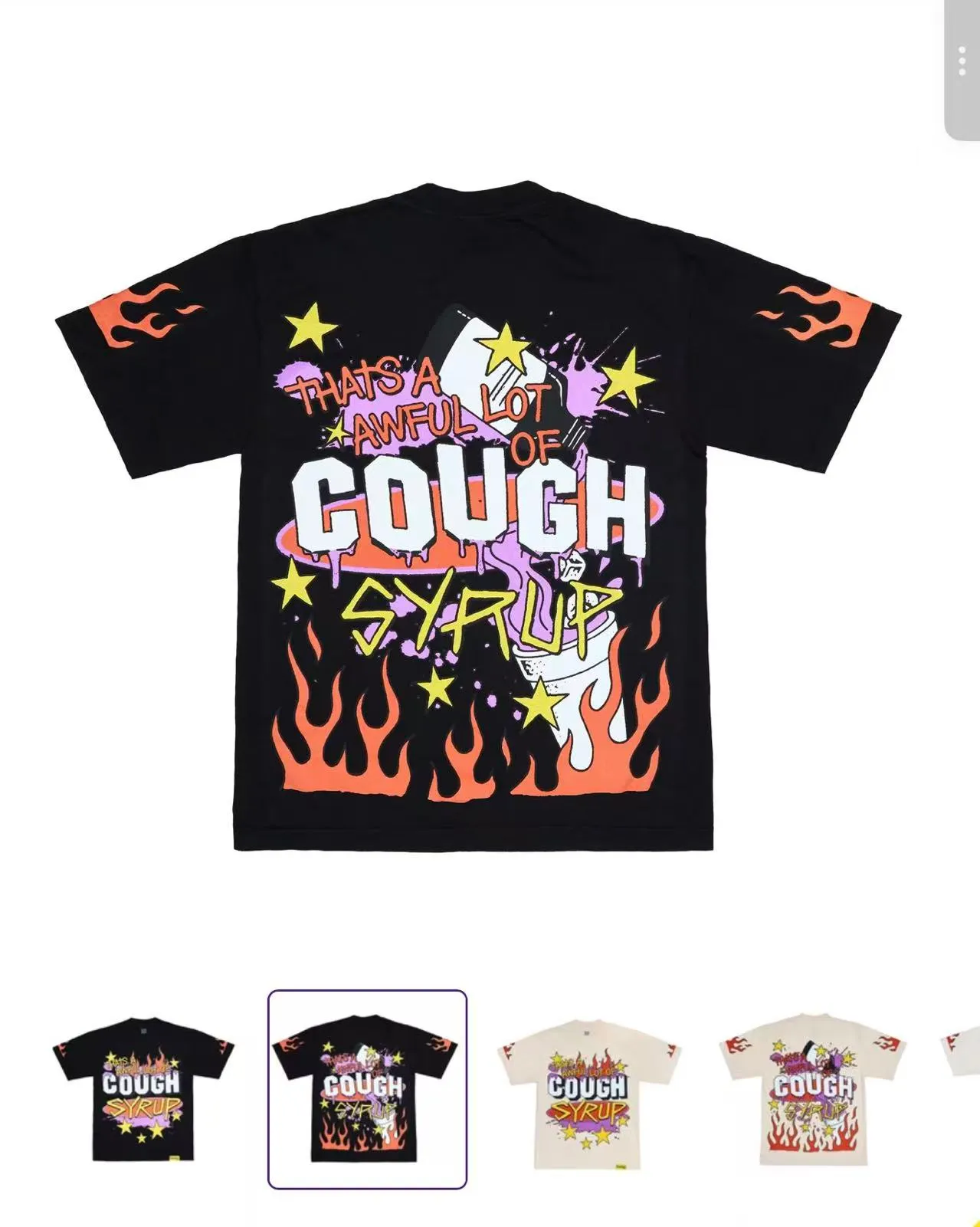 2245# / / ｜ THAT'S A AWFUL LOT OF COUGH SYRUP In Stock T （fabric):32 Sizes（size）：S-M L X L （colour）： / /